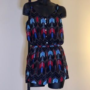 Women’s Medium Fashion Web Patterned Romper